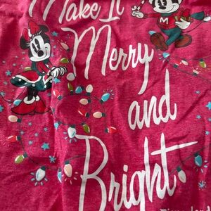 Disney Christmas Mickie and Minnie Mouse T Shirt